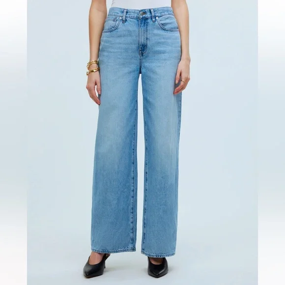 Madewell Tall Superwide-Leg Jeans in Ahern Wash: Airy Denim Edition 28T - Picture 2 of 10